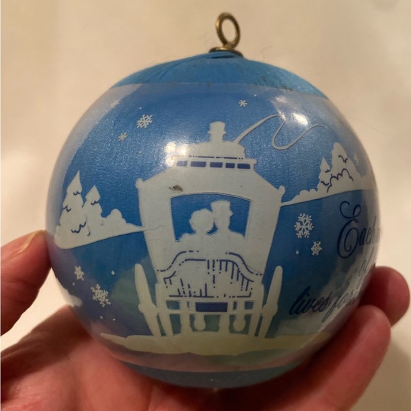 Set 2 Hallmark 1982 Moments Of Love Satin Ball & Disney Belle 3" RARE Ornaments - Picture 11 of 12